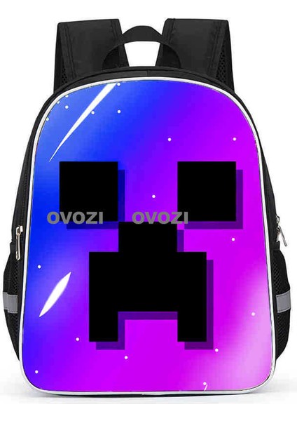 Ovozı 33CM Minecraft Öğrenci Okul Çantası Rahat Omuz Çantası (Yurt Dışından)