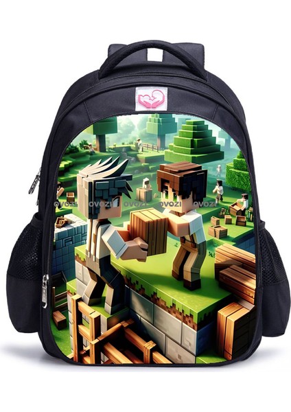 Ovozı 35CM Benim Dünyam Okul Çantası Büyük Kapasiteli Öğrenci Okul Çantası Günlük Omuz Çantası (Yurt Dışından)