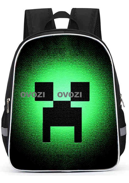 Ovozı 33CM Minecraft Öğrenci Okul Çantası Rahat Omuz Çantası (Yurt Dışından)