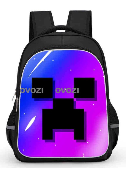 Ovozı 40CM Minecraft Öğrenci Okul Çantası Rahat Omuz Çantası (Yurt Dışından)
