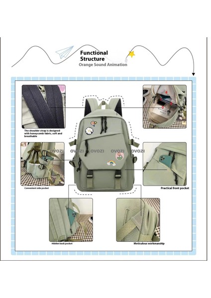 Ovozı Büyük Kapasiteli Rahat Omuz Çantası Öğrenci Okul Çantası (Yurt Dışından) fırsatları