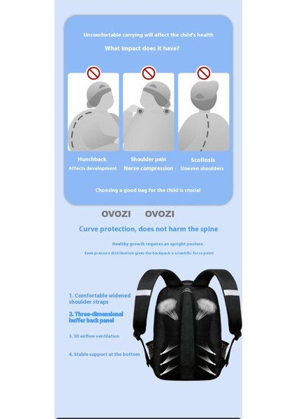 Ovozı Büyük Kapasiteli Yük Azaltma Omurga Koruma Öğrenci Okul Çantası Eğlence Omuz Çantası (Yurt Dışından) modelleri