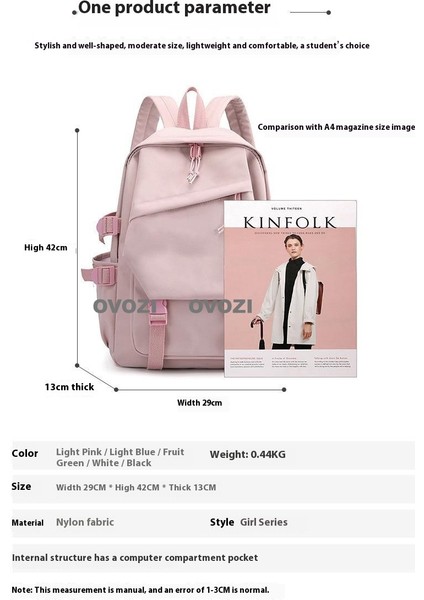 Ovozı Öğrenci Büyük Kapasiteli Okul Çantası Günlük Omuz Çantası (Yurt Dışından) fiyatları