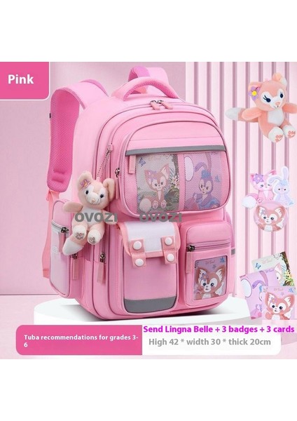 Ovozı Su Geçirmez Yük Azaltma Büyük Kapasiteli Öğrenci Okul Çantası Eğlence Omuz Çantası (Yurt Dışından)