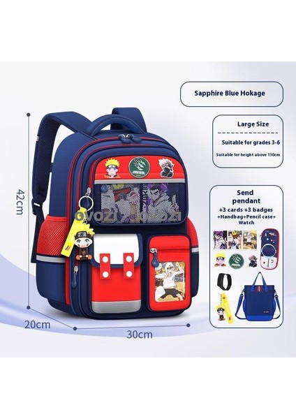 Ovozı Naruto Su Geçirmez Yük Azaltma Büyük Kapasiteli Öğrenci Okul Çantası Eğlence Omuz Çantası (Yurt Dışından)