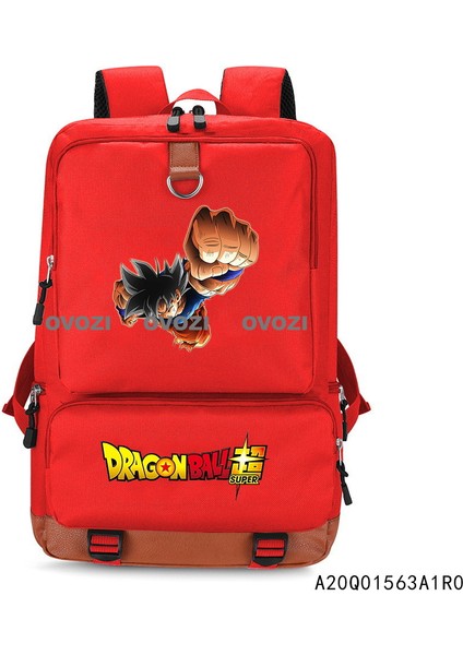 Ovozı 43CM Dragon Ball Karikatür Öğrenci Okul Çantası Günlük Omuz Çantası (Yurt Dışından)
