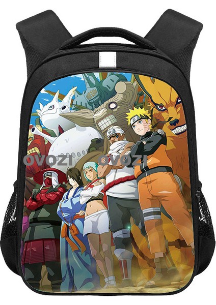 Ovozı Naruto Su Geçirmez Yük Azaltma Büyük Kapasiteli Öğrenci Okul Çantası Eğlence Omuz Çantası (Yurt Dışından)