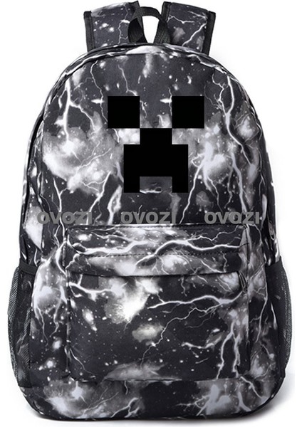 Ovozı 45CM Minecraft Öğrenci Okul Çantası Rahat Omuz Çantası (Yurt Dışından)