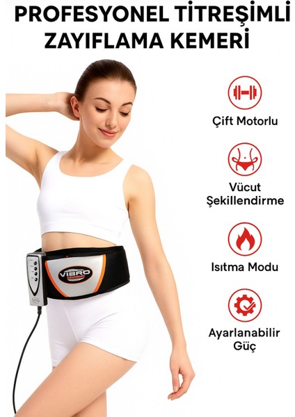 Titreşimli Masaj Cihazı, Çift Motor, Bel, Omuz, Kol, Bacak, Göbek Şekillendirme