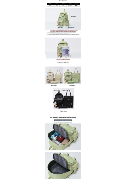 Ovozı Öğrenci Okul Çantası Seti (Yurt Dışından) fiyatları