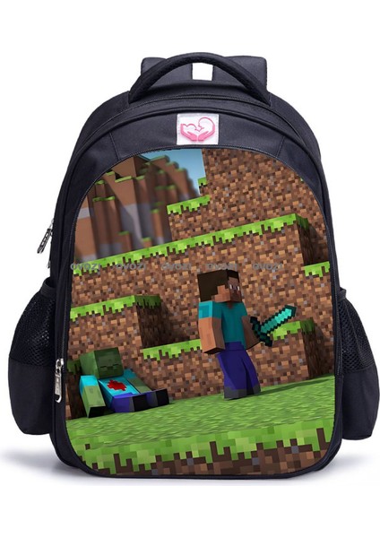 Ovozı 39CM Benim Dünyam Okul Çantası Büyük Kapasiteli Öğrenci Okul Çantası Günlük Omuz Çantası (Yurt Dışından)