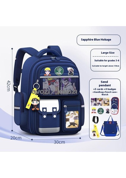Ovozı Naruto Su Geçirmez Yük Azaltma Büyük Kapasiteli Öğrenci Okul Çantası Eğlence Omuz Çantası (Yurt Dışından)