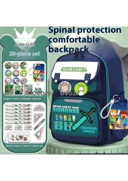 Ovozı Öğrenci Okul Çantası Seti Günlük Omuz Çantası (Yurt Dışından)