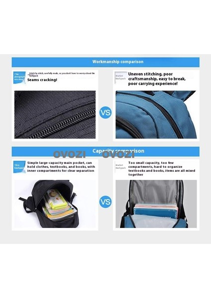 Ovozı 35CM Benim Dünyam Okul Çantası Büyük Kapasiteli Öğrenci Okul Çantası Günlük Omuz Çantası (Yurt Dışından) modelleri