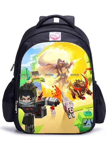 Ovozı 39CM Benim Dünyam Okul Çantası Büyük Kapasiteli Öğrenci Okul Çantası Günlük Omuz Çantası (Yurt Dışından)