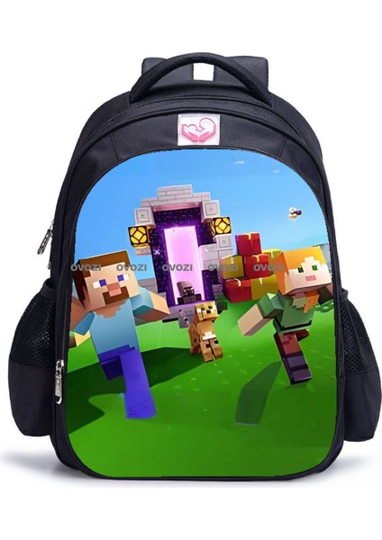 Ovozı 35CM Benim Dünyam Okul Çantası Büyük Kapasiteli Öğrenci Okul Çantası Günlük Omuz Çantası (Yurt Dışından)