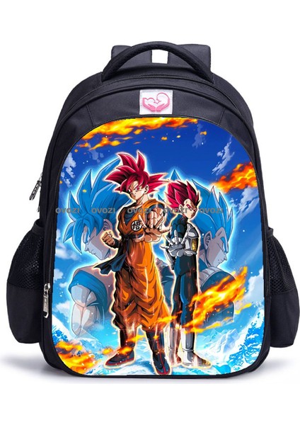 Ovozı 42CM Dragon Ball Büyük Kapasiteli Öğrenci Okul Çantası Günlük Omuz Çantası (Yurt Dışından)