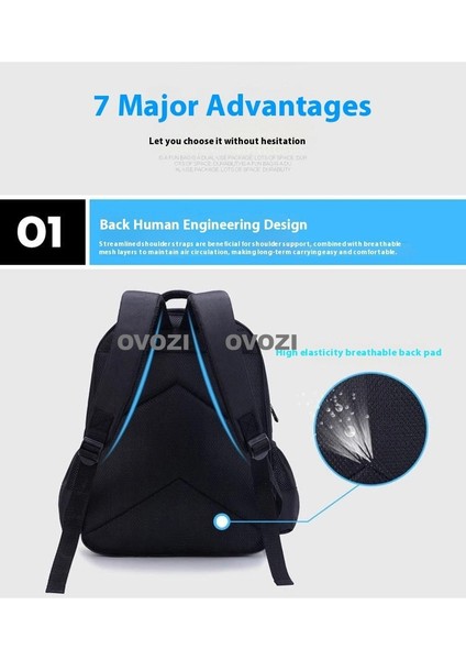 Ovozı 39CM One Piece Büyük Kapasiteli Öğrenci Okul Çantası Günlük Omuz Çantası (Yurt Dışından) modelleri
