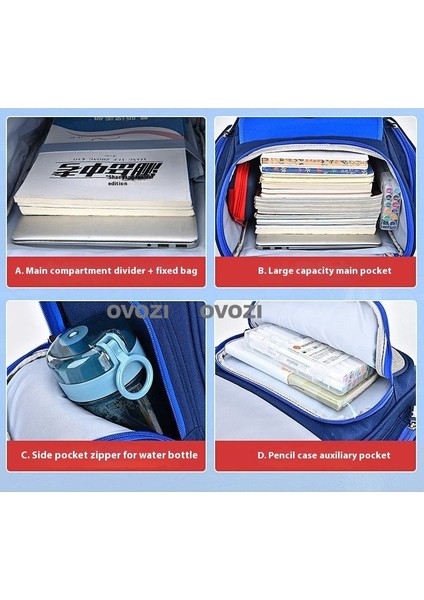 Ovozı 41CM Büyük Kapasiteli Öğrenci Okul Çantası Günlük Omuz Çantası (Yurt Dışından) modelleri