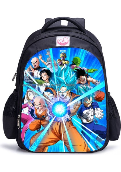 Ovozı 42CM Dragon Ball Büyük Kapasiteli Öğrenci Okul Çantası Günlük Omuz Çantası (Yurt Dışından)