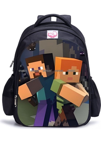 Ovozı 35CM Benim Dünyam Okul Çantası Büyük Kapasiteli Öğrenci Okul Çantası Günlük Omuz Çantası (Yurt Dışından)