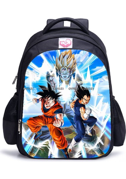 Ovozı 42CM Dragon Ball Büyük Kapasiteli Öğrenci Okul Çantası Günlük Omuz Çantası (Yurt Dışından)