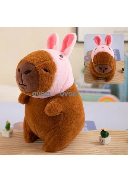 Ovozı 25CM Sevimli Capya Su Yunusu Peluş Oyuncak Bebek Bebek Yastık Hediye (Yurt Dışından)