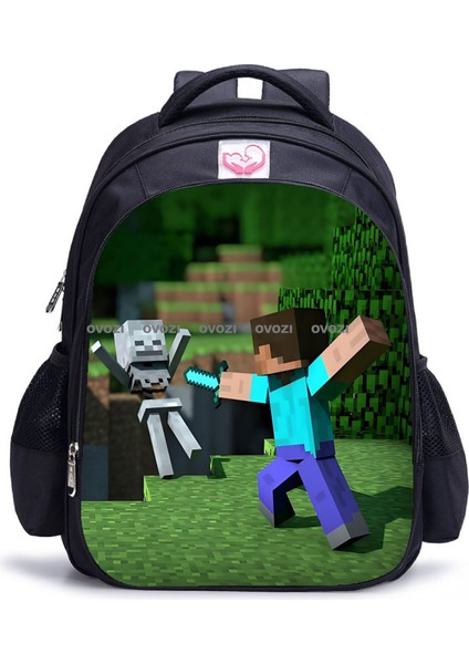 Ovozı 39CM Benim Dünyam Okul Çantası Büyük Kapasiteli Öğrenci Okul Çantası Günlük Omuz Çantası (Yurt Dışından)