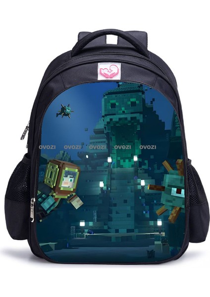Ovozı 42CM Benim Dünyam Okul Çantası Büyük Kapasiteli Öğrenci Okul Çantası Günlük Omuz Çantası (Yurt Dışından)