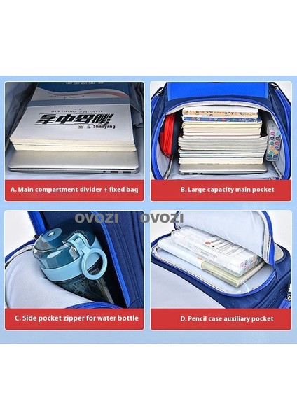 Ovozı 38CM Büyük Kapasiteli Öğrenci Okul Çantası Günlük Omuz Çantası (Yurt Dışından) fırsatları