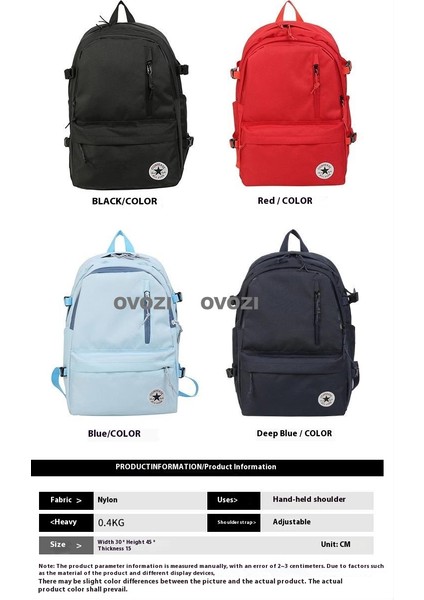 Ovozı Ortaokul Üniversite Okul Çantası Günlük Omuz Çantası Büyük Kapasiteli Seyahat Çantası (Yurt Dışından) fiyatları