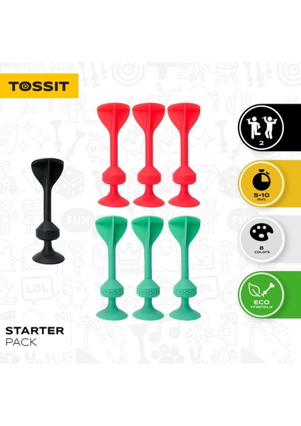 Silikon Dart Başlangıç Seti Kırmızı/Camgöbeği fırsatları