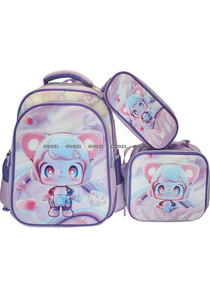 Ovozı Öğrenci Okul Çantası Seti (Yurt Dışından)