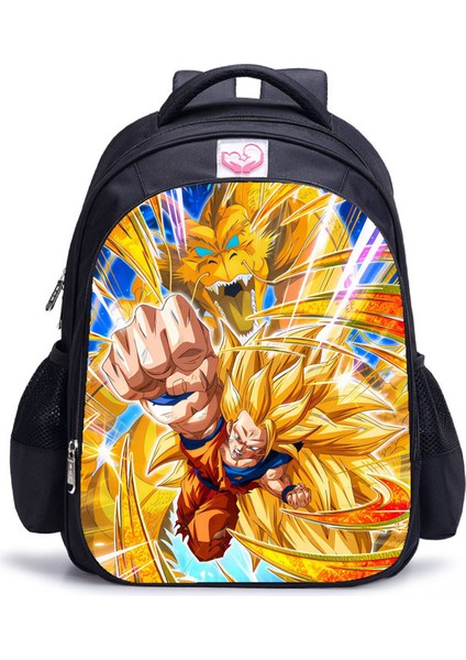 Ovozı 39CM Dragon Ball Büyük Kapasiteli Öğrenci Okul Çantası Günlük Omuz Çantası (Yurt Dışından)