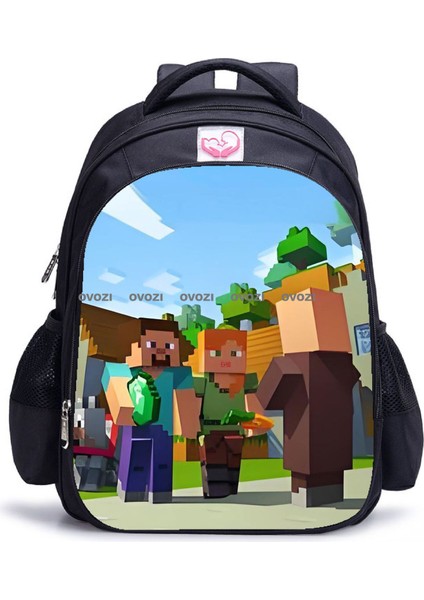 Ovozı 35CM Benim Dünyam Okul Çantası Büyük Kapasiteli Öğrenci Okul Çantası Günlük Omuz Çantası (Yurt Dışından)