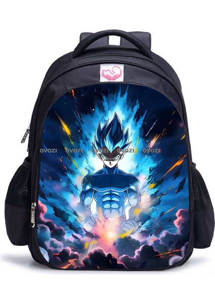 Ovozı 35CM Dragon Ball Büyük Kapasiteli Öğrenci Okul Çantası Günlük Omuz Çantası (Yurt Dışından)