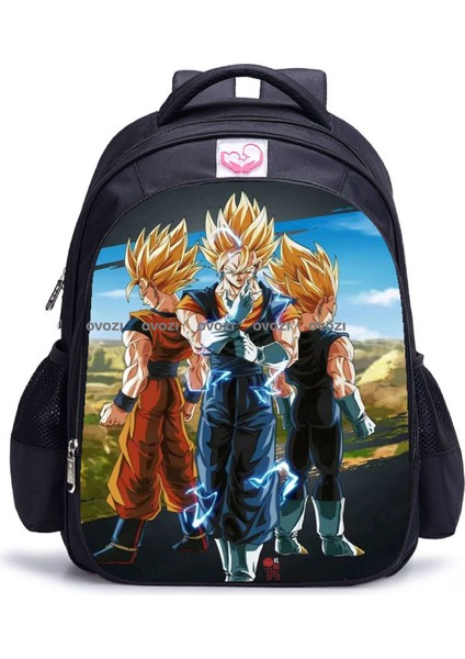 Ovozı 42CM Dragon Ball Büyük Kapasiteli Öğrenci Okul Çantası Günlük Omuz Çantası (Yurt Dışından)