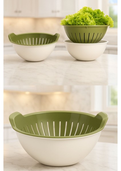 3 Lt Kaseli Süzgeç – Gıdaya Uygun, Bpa Içermez, Mikrodalga ve Bulaşık Makinesi Uyumlu