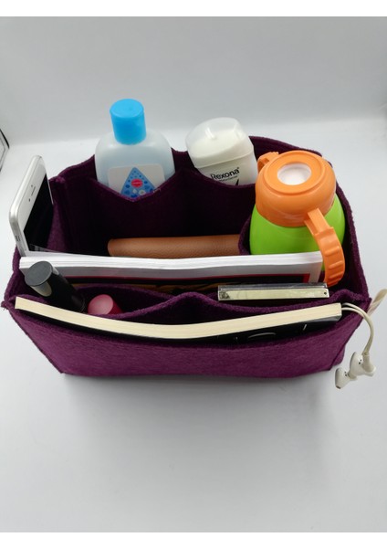 Tek Suluklu Canta Icı Duzenleyıcı Koyu Mor ( Murdum )