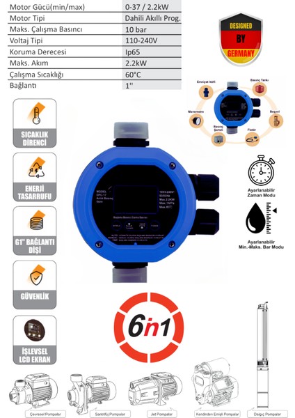 Profesyonel Alman Tasarımı Ibel 6 In 1 Basınç Kontrol Seviye Cihazı indirimleri