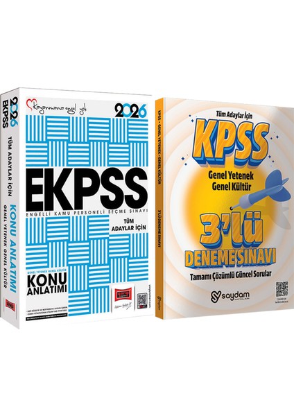 2026 E-Kpss Gygk Tüm Adaylar Için Tüm Dersler Konu Anlatımı-Çözümlü 3 Deneme Hediye