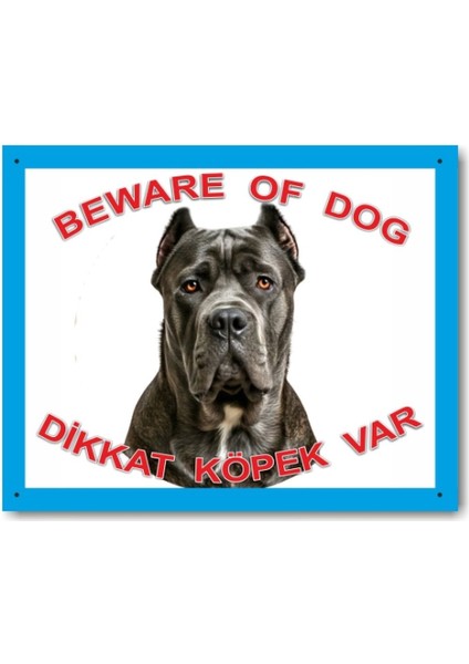 Cane Corso Dikkat Köpek Var Levhsı Beware Of Dog