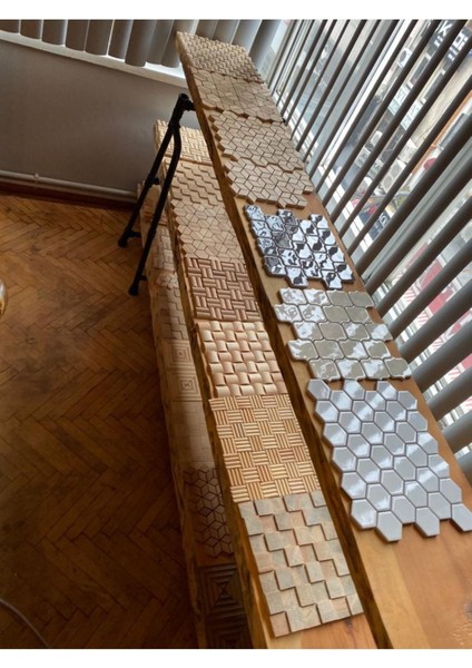 3 Boyutlu Masif Ahşap Karo, Kahverengi, Dayanıklı ve Şık Zemin Kaplama