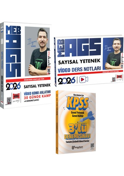 2026 Meb-Ags Sayısal Yetenek 30 Günde Kamp Kitabı(4 Deneme Ilaveli)Video Ders Notları(Ilyas Güneş)