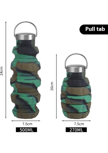 Silikon El Bombası Katlanır Su Şişesi Doğa Sporları Su Şişesi Kurı (Yurt Dışından)