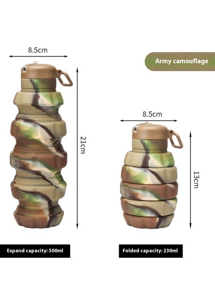 Silikon El Bombası Katlanır Su Şişesi Doğa Sporları Su Şişesi Kurı (Yurt Dışından)