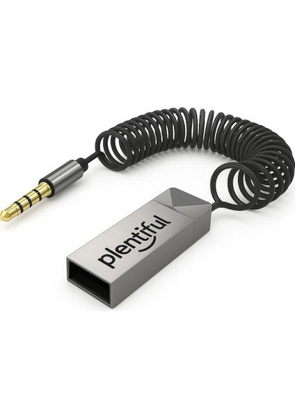 Bluetooth Adaptör Araba ve Araç USB ve 3.5mm Aux Giriş Bluetooth 5.1 Adaptör Çevirici Arabanızda Müzik Dinleme Telefon Görüşemesi