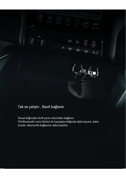 Bluetooth Adaptör Araba ve Araç USB ve 3.5mm Aux Giriş Bluetooth 5.1 Adaptör Çevirici Arabanızda Müzik Dinleme Telefon Görüşemesi indirimleri