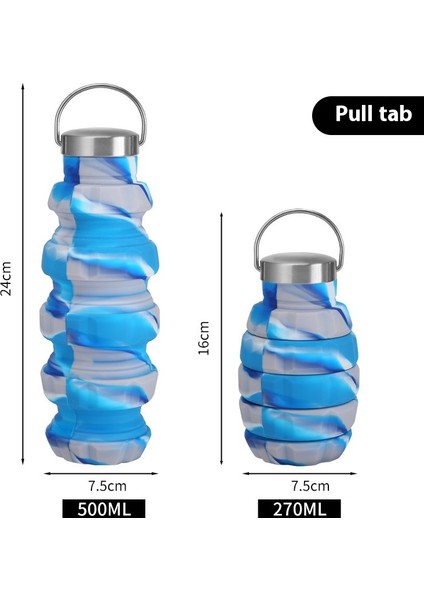 Silikon El Bombası Katlanır Su Şişesi Doğa Sporları Su Şişesi Kurı (Yurt Dışından)