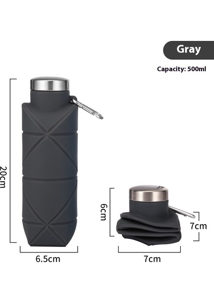 Silikon Katlanır Kupa Doğa Sporları Su Şişesi (Yurt Dışından)